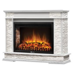 Каминокомплект Firelight Scala 30 с очагом Electrolux EFP/P-3020LS сланец скалистый белый/шпон белый дуб